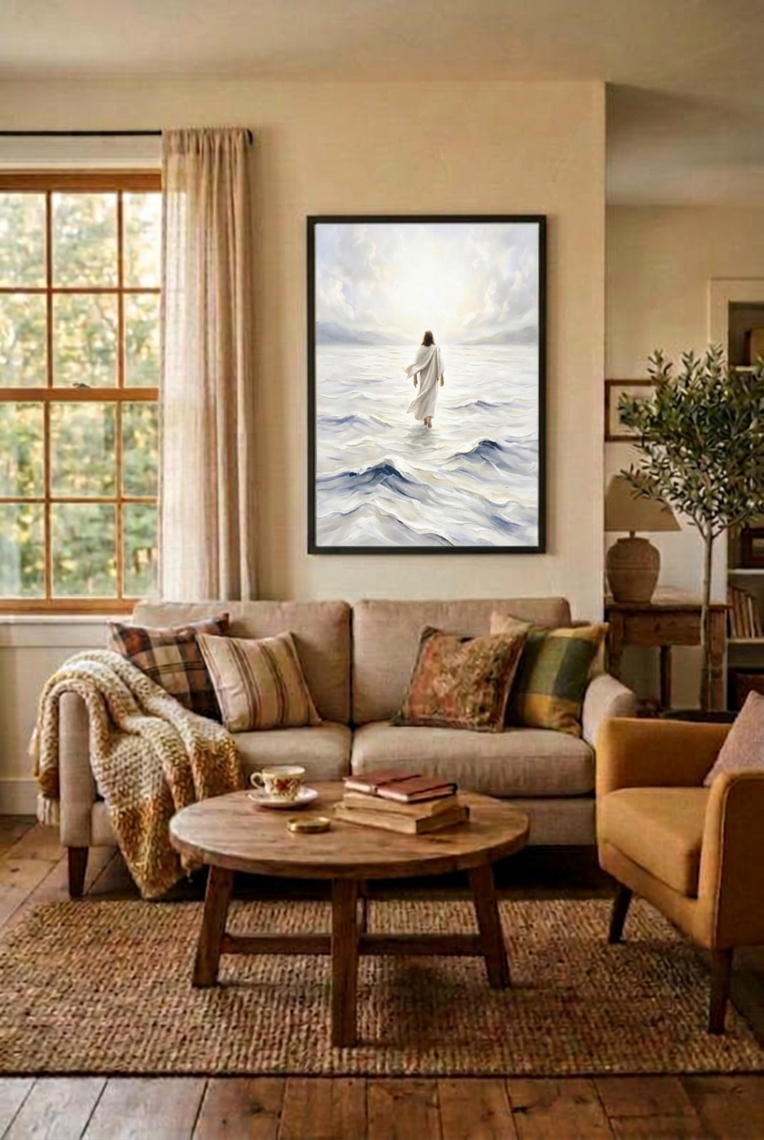 Lead Thou Me On – LDS Jesus Walking on Water Wall Art