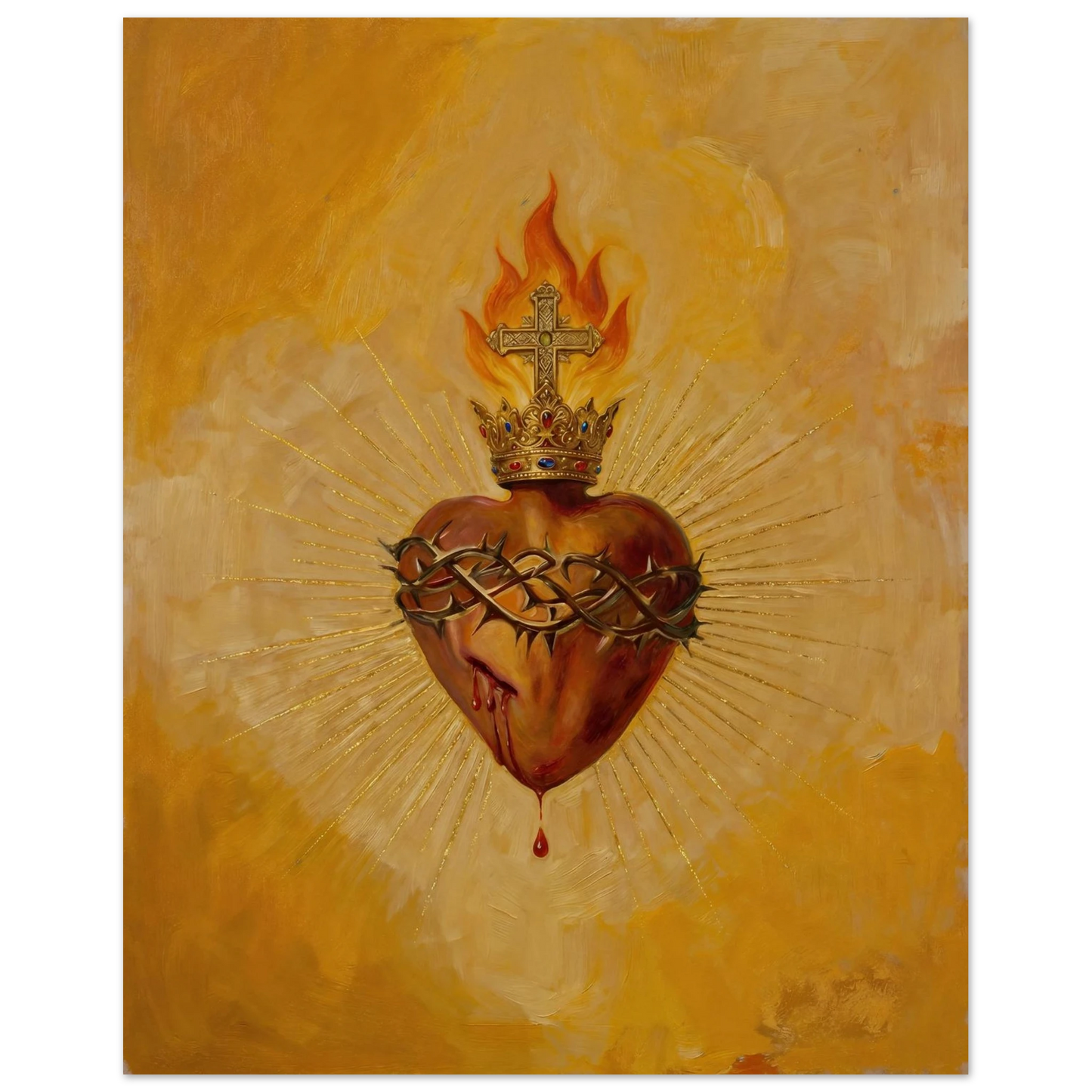 Sacred Heart of Jesus, traditional devotional Catholic fine art wall print
