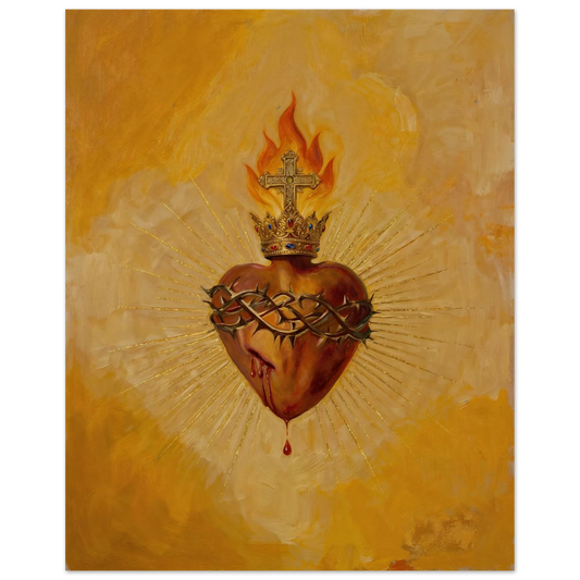 Sacred Heart of Jesus, traditional devotional Catholic fine art wall print