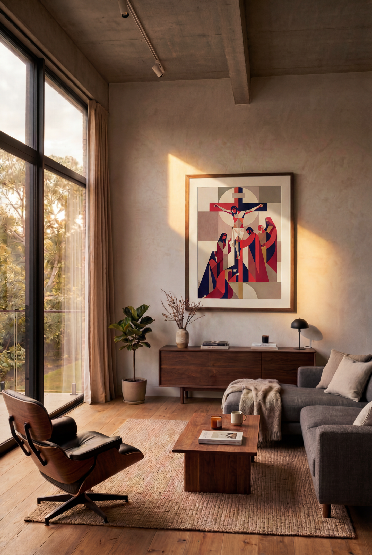 The Heart of Redemption – Cross & Crucifixion Canvas Wall Art
