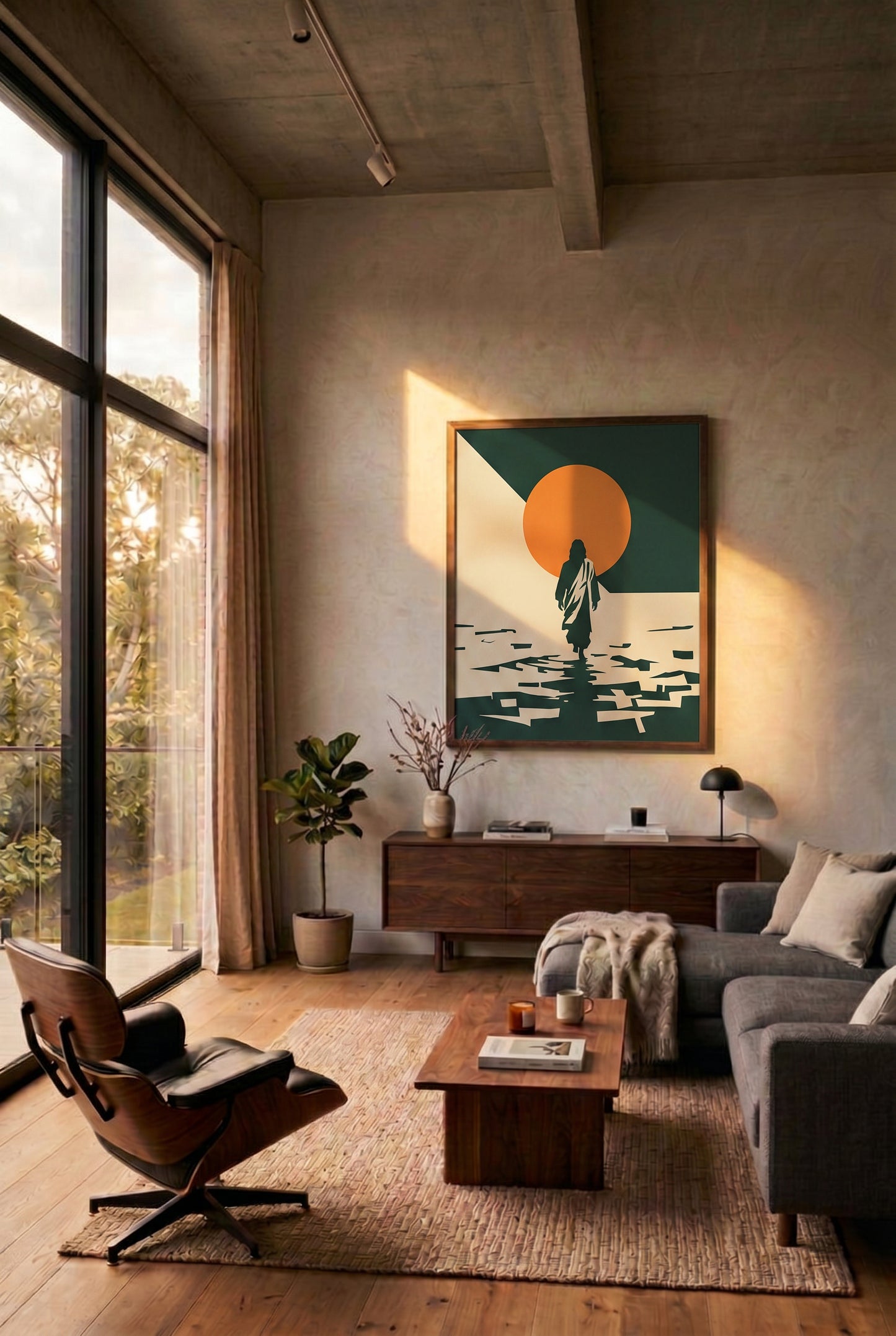 Faith in Motion - Jesus Walking on Water Wall art