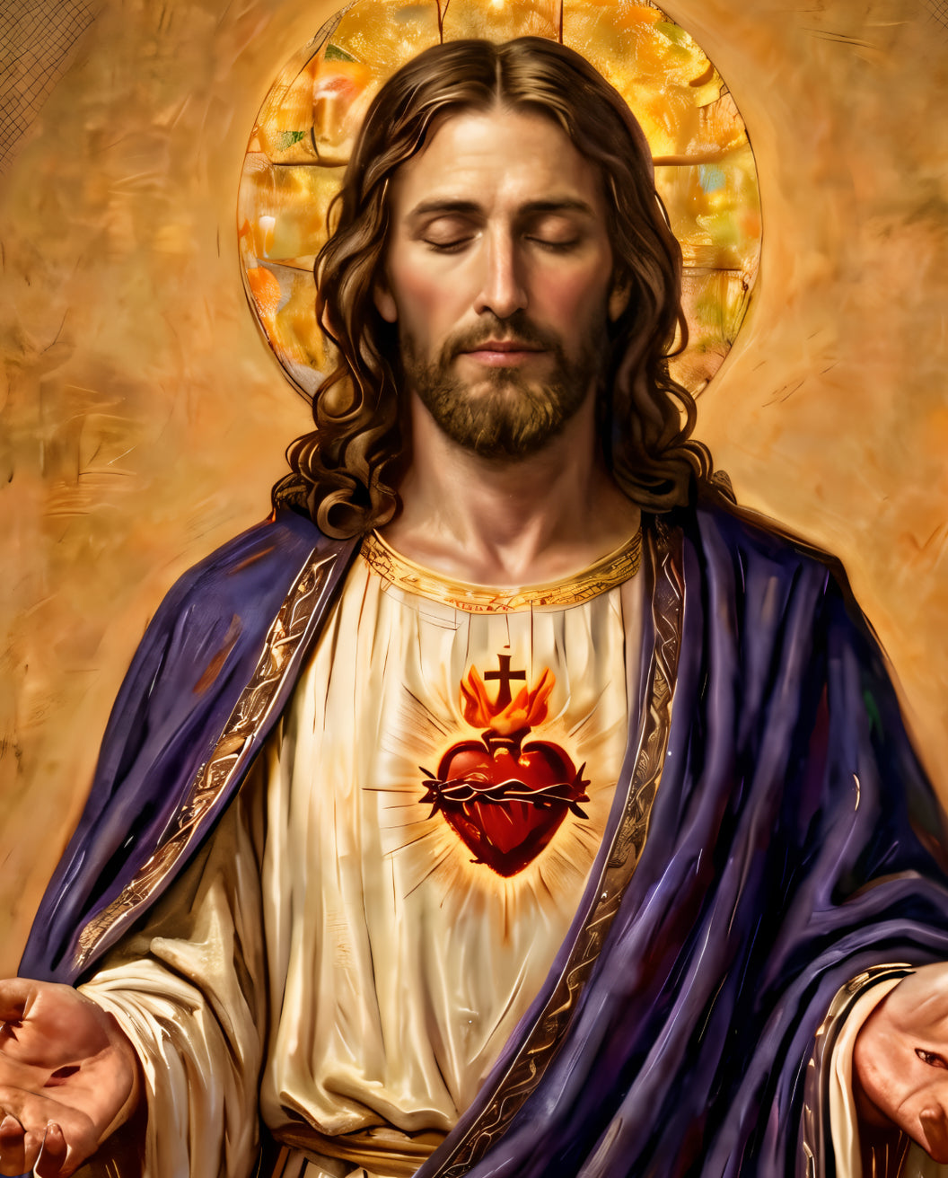 Radiant Mercy – Sacred Heart of Jesus Canvas Wall Art
