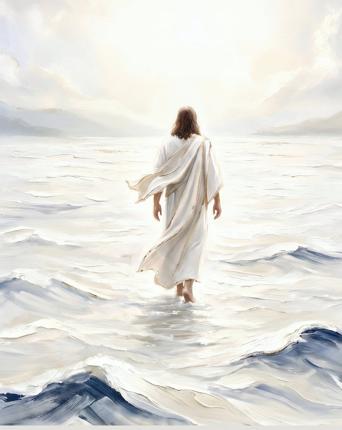 Lead Thou Me On – LDS Jesus Walking on Water Wall Art