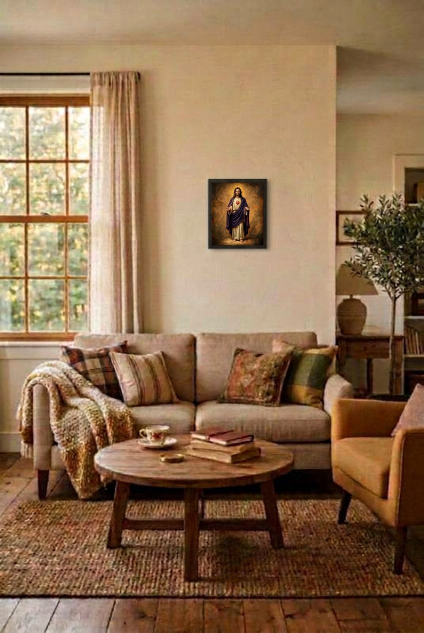 Radiant Mercy – Sacred Heart of Jesus Canvas Wall Art
