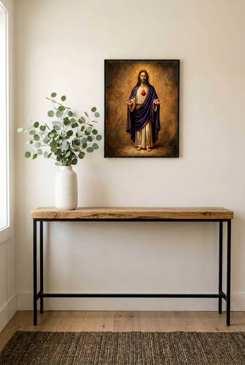 Radiant Mercy – Sacred Heart of Jesus Canvas Wall Art