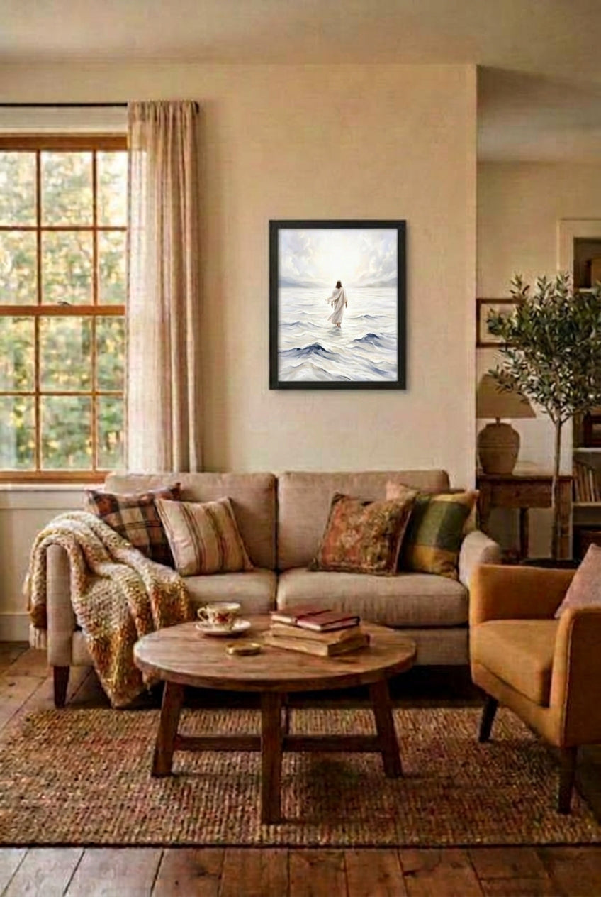 Lead Thou Me On – LDS Jesus Walking on Water Wall Art