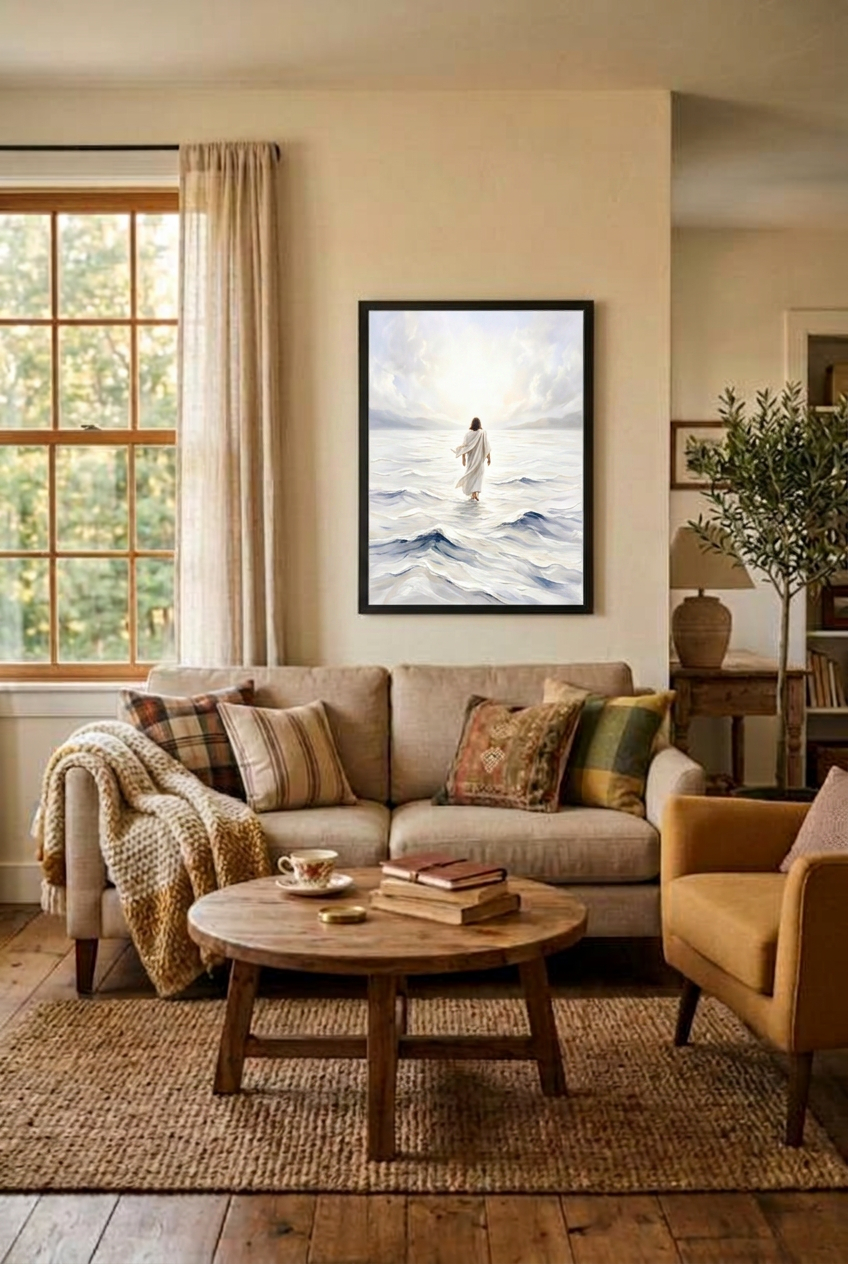 Lead Thou Me On – LDS Jesus Walking on Water Wall Art
