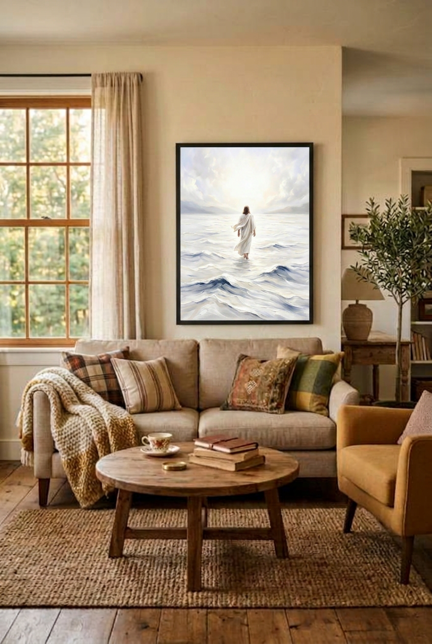 Lead Thou Me On – LDS Jesus Walking on Water Wall Art